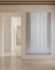 Luminous Lines On Grey, detail view of luminous cascading water on grey background