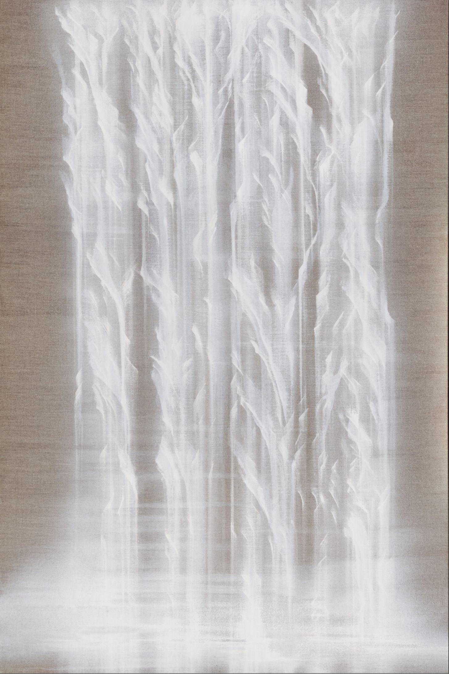 Luminous Lines On Brown Linen - ChristinaCraemer