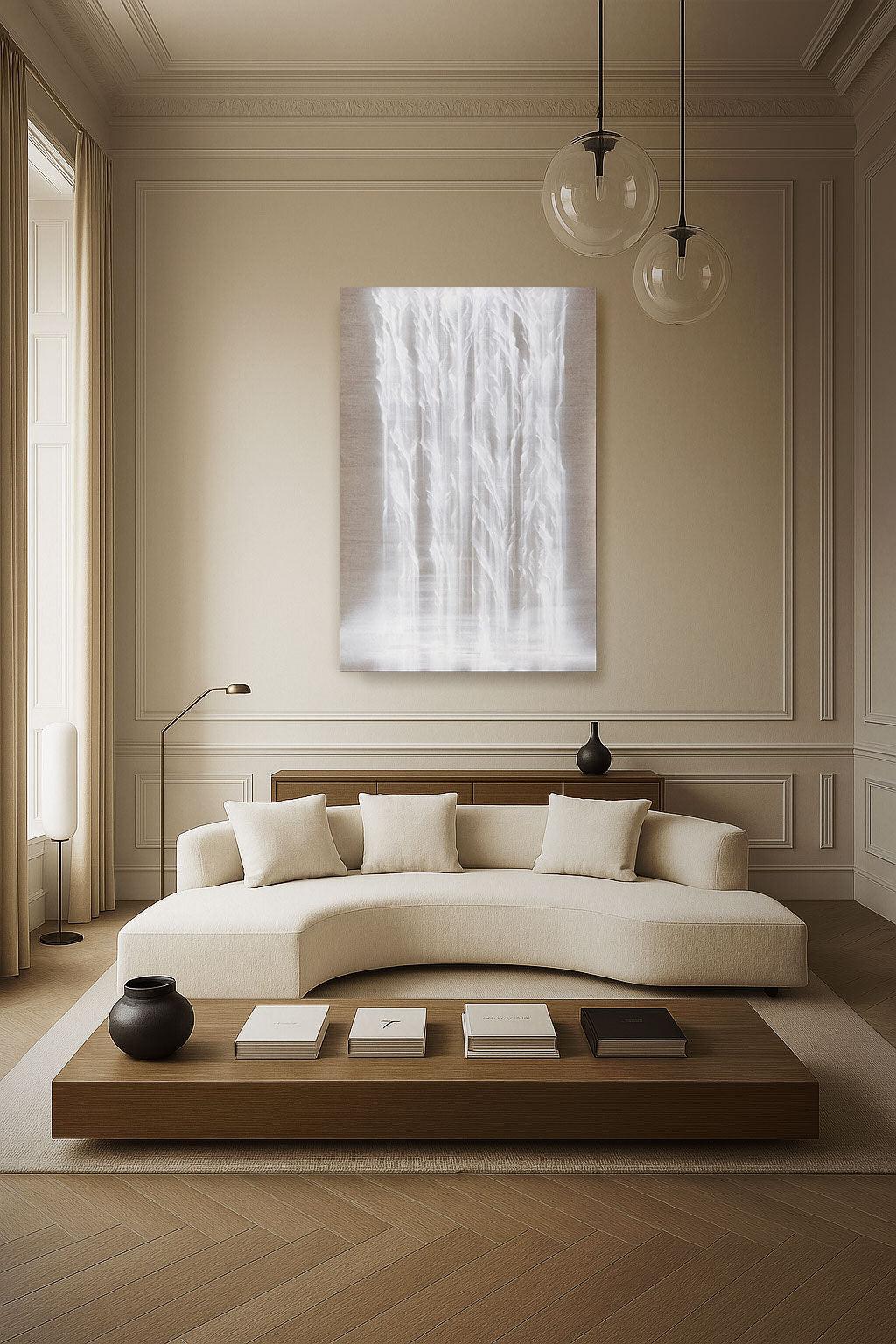 Luminous Lines On Brown Linen - ChristinaCraemer